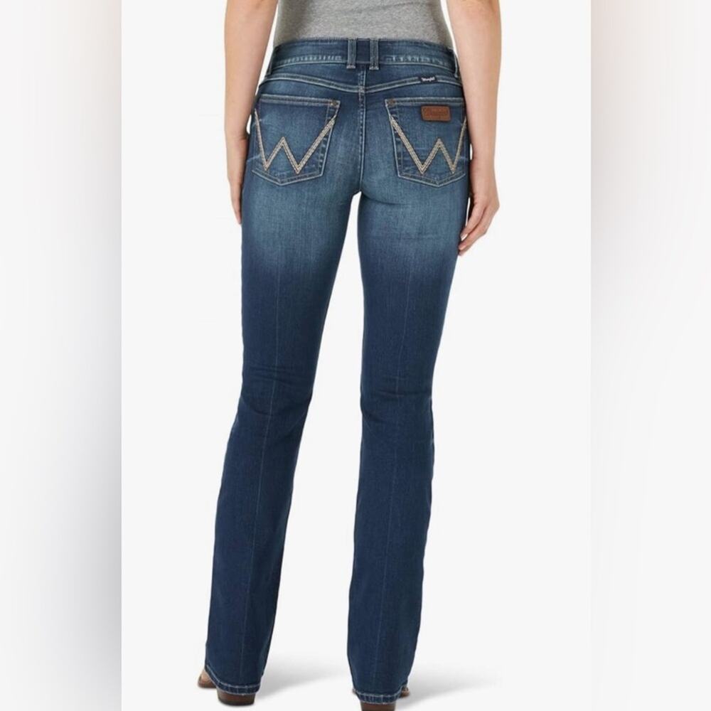 NEW WANGLER RETRO MAE WRANGLER RETRO STYLE MID RISE BOOT CUT JEANS SZ 27 3x34